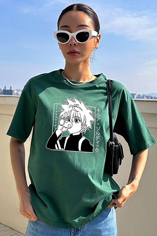 Unisex Killua Zoldyck Baskılı T-shirt - 3 Al 1 Öde