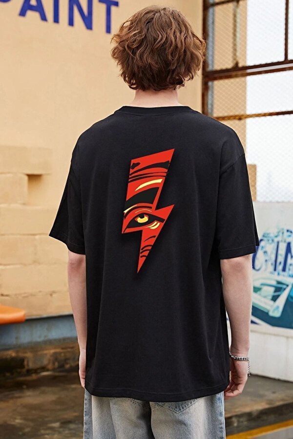 Unisex Yıldırım Baskılı T-shirt - FLO 3 Al 1 Öde
