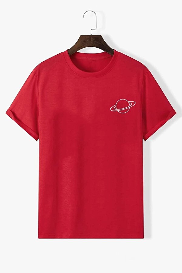 Unisex Saturn Baskılı T-shirt - FLO 3 Al 1 Öde