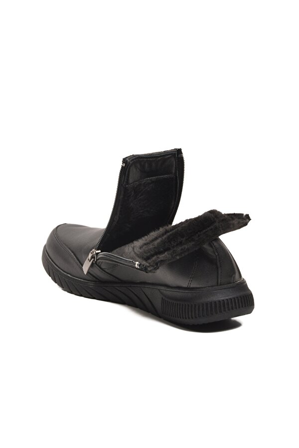 Ayakmod Siyah Polarlı Kaymaz Taban Soğuğa Dirençli Kadın Bot 293111 Z