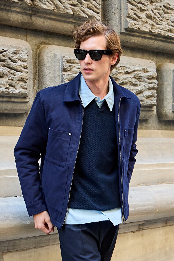 Danger Erkek Pamuklu Mont Ceket Lacivert