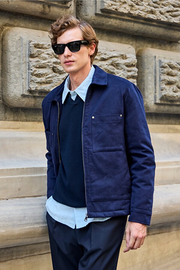 Danger Erkek Pamuklu Mont Ceket Lacivert