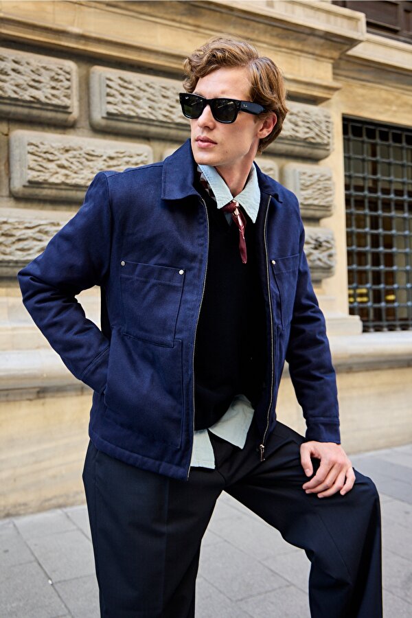 Danger Erkek Pamuklu Mont Ceket Lacivert