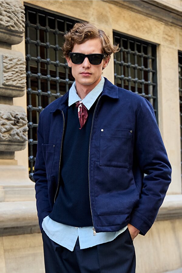 Danger Erkek Pamuklu Mont Ceket Lacivert