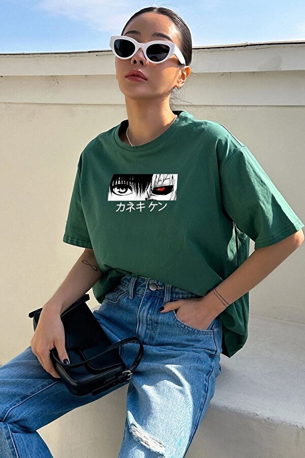 Unisex Ken Kaneki Baskılı T-shirt - FLO 3 Al 1 Öde