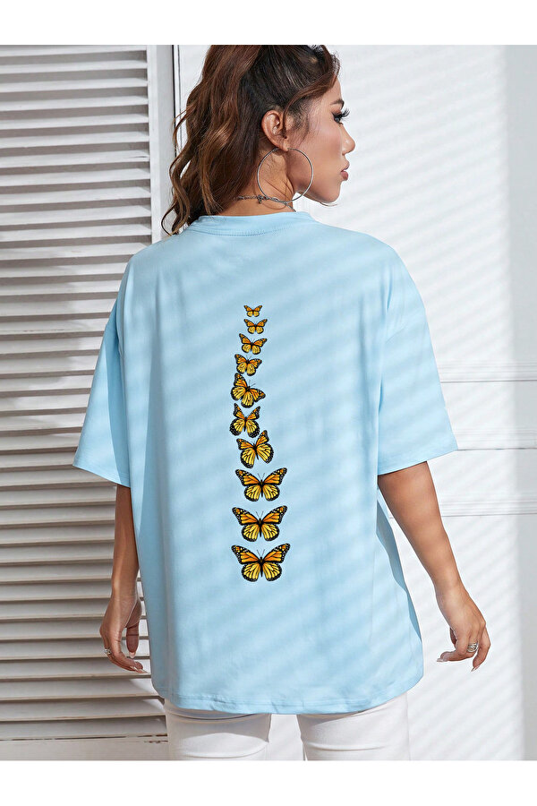 Sırt Kral Kelebek Baskılı T-shirt - FLO 3 Al 1 Öde