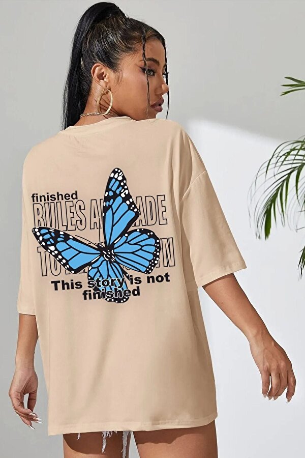 Unisex Kelebek Baskılı T-shirt - FLO 3 Al 1 Öde