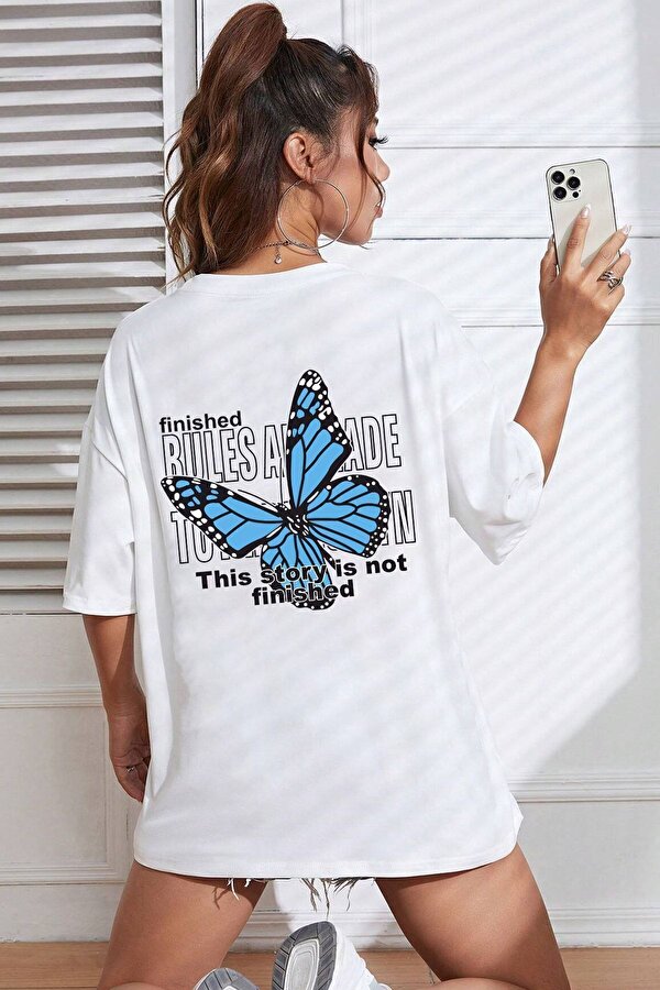 Unisex Kelebek Baskılı T-shirt - 3 Al 1 Öde
