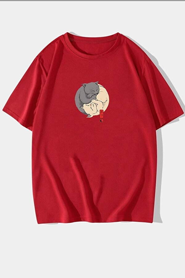 Unisex Kedi Baskılı T-shirt - 3 Al 1 Öde
