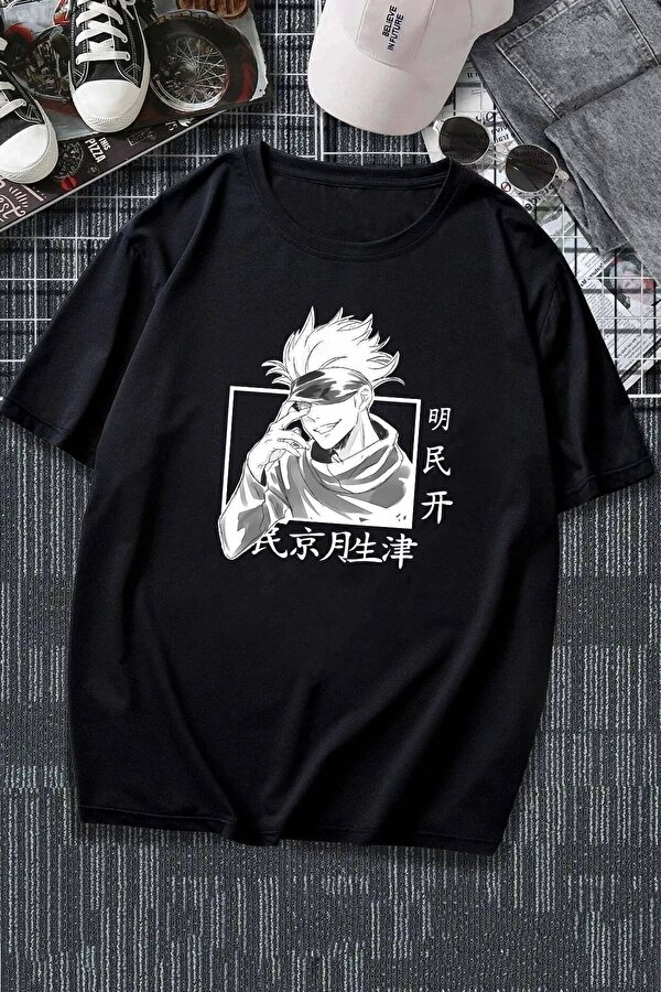 Unisex Jujutsu Kaisen Baskılı T-shirt - FLO 3 Al 1 Öde