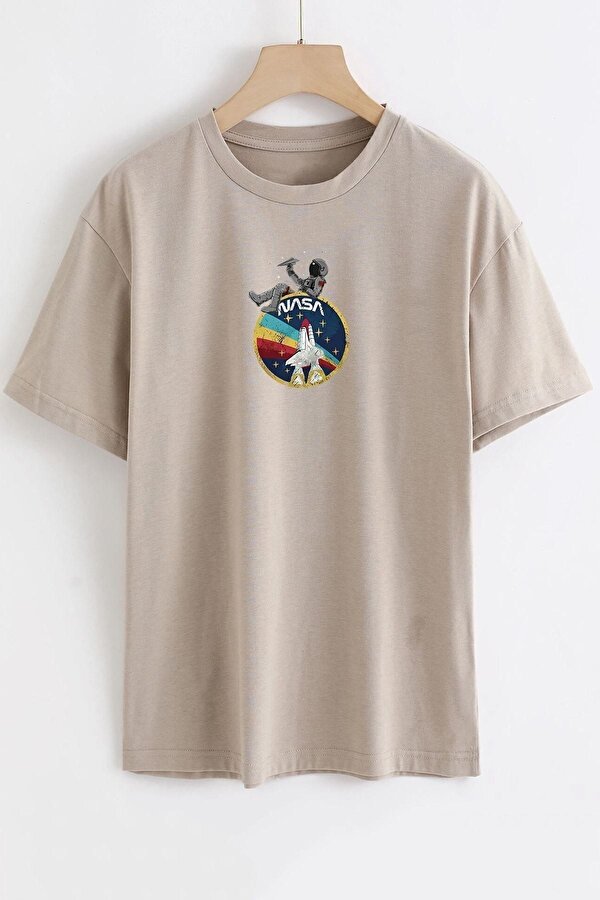 Unisex Nasa Baskılı T-shirt - FLO 3 Al 1 Öde