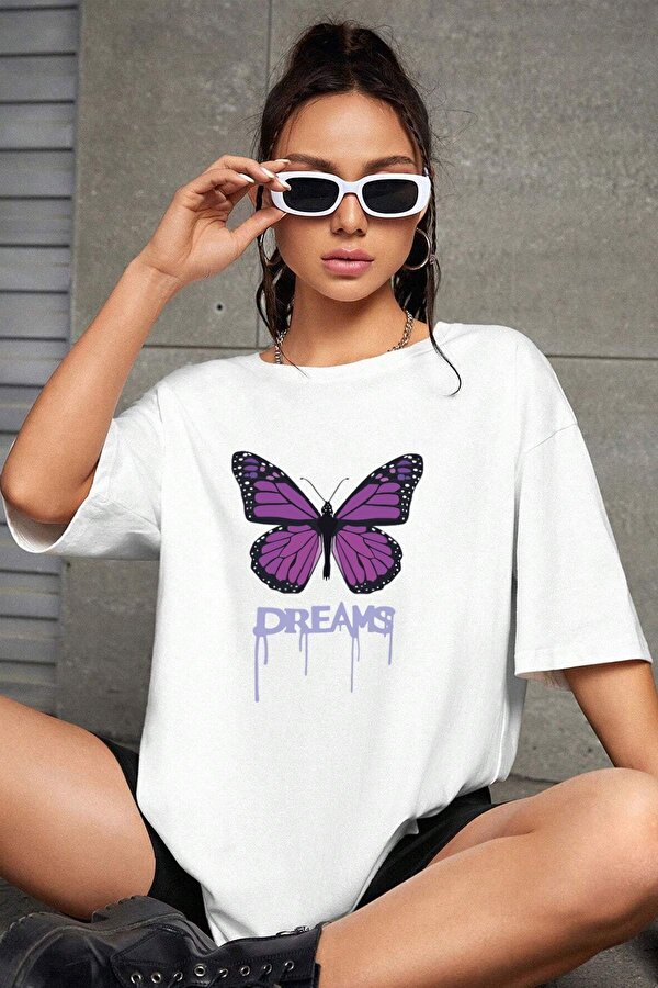 Unisex Dream Butterfly Tasarım Tshirt - FLO 3 Al 1 Öde