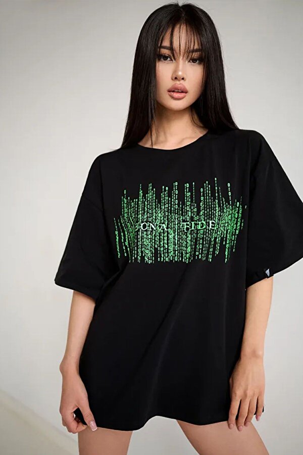 Unisex Bona Fide Baskılı Oversize Tshirt - FLO 3 Al 1 Öde