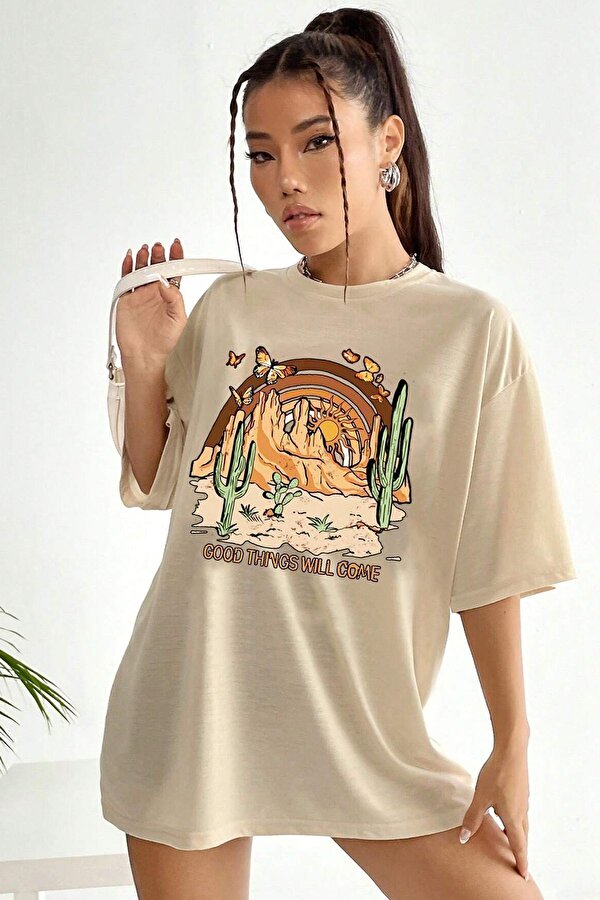 Unisex Good Things Will Come Baskılı Tasarım Tshirt - FLO 3 Al 1 Öde