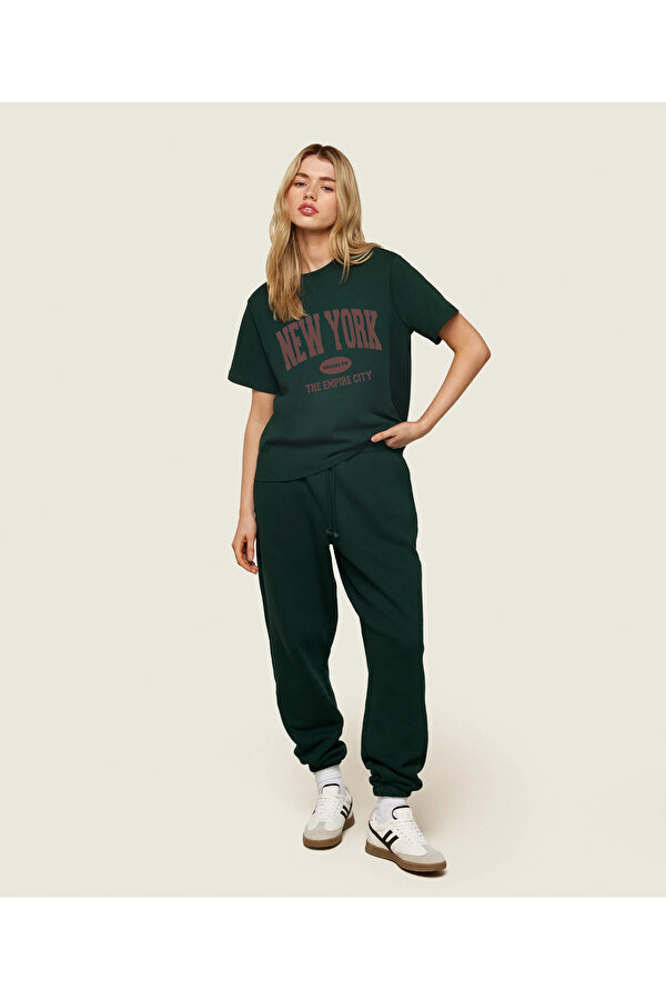 Pamuklu New York Baskılı Oversize T-shirt - FLO 3 Al 1 Öde