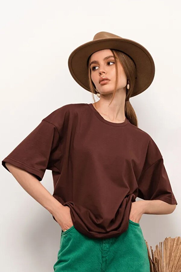 Unisex  Pamuklu Oversize Basic Tshirt - 3 Al 1 Öde