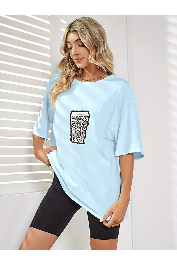Unisex Kahve Severlere Özel Tasarım Basklı Tshirt - FLO 3 Al 1 Öde