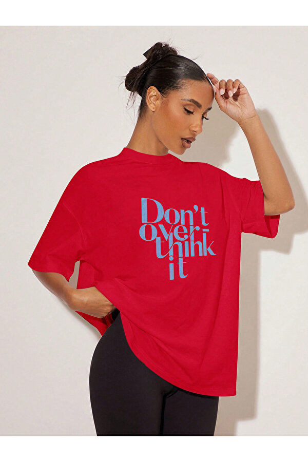 Unisex Dont Over Think Baskılı Tasarım - 3 Al 1 Öde