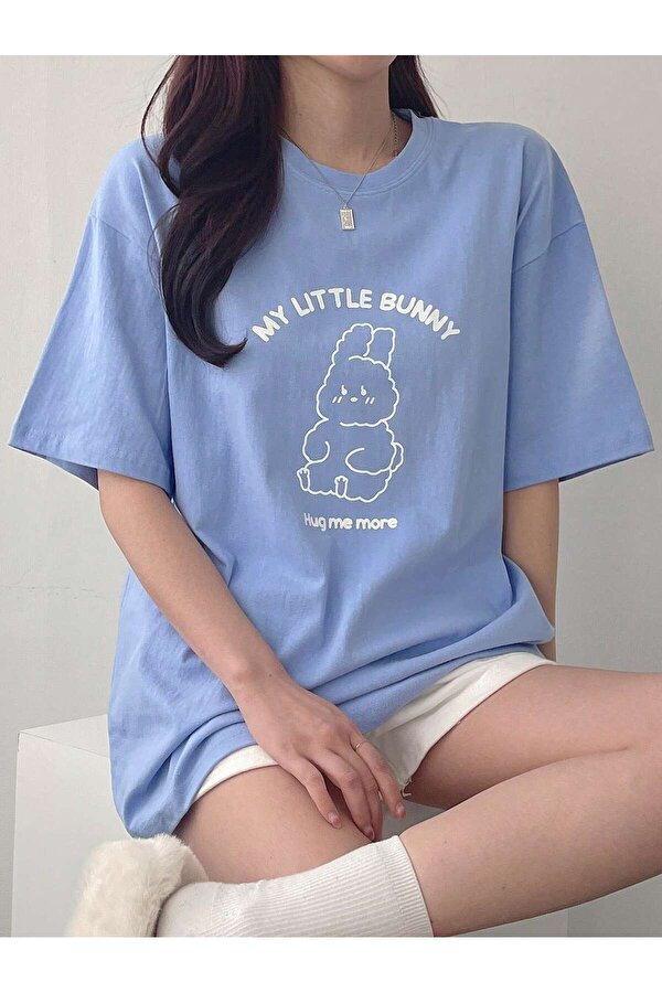 Unisex My  Little Bunny Baskılı Tasarım Tshirt - FLO 3 Al 1 Öde