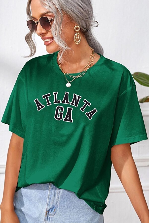 Unisex Atlanta Baskılı T-shirt - 3 Al 1 Öde