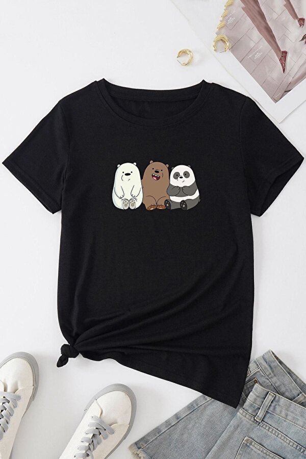 Unisex Kafadar Ayılar Tasarım T-shirt - FLO 3 Al 1 Öde