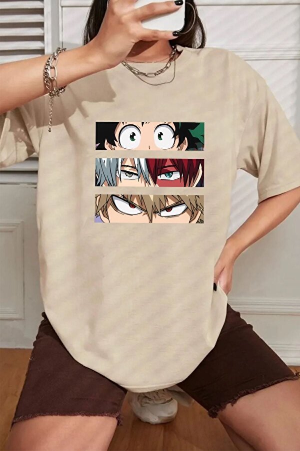Unisex Ken Kaneki Baskılı T-shirt - FLO 3 Al 1 Öde