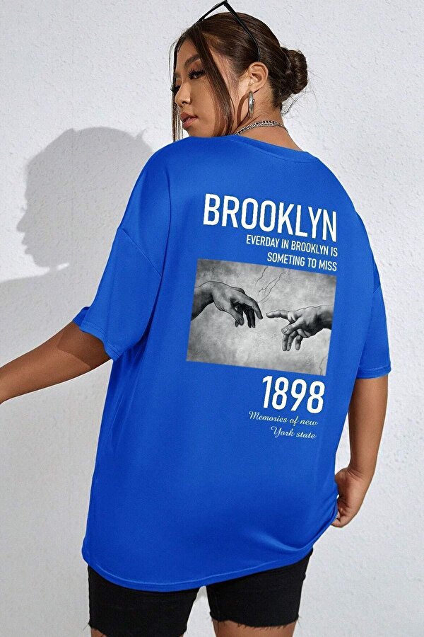 Unisex 1898 Brooklyn Baskılı T-shirt - FLO 3 Al 1 Öde