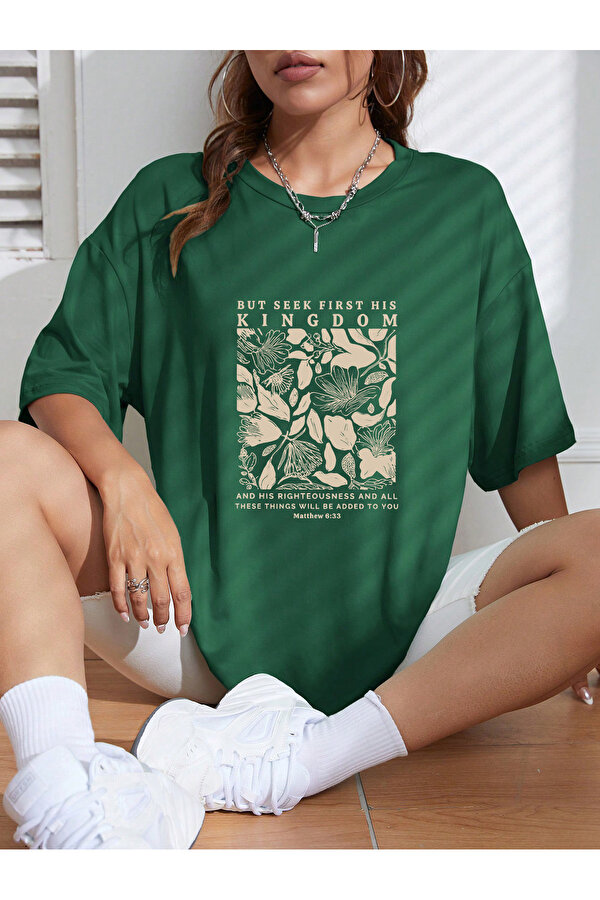But Seek First His Kingdom Baskılı Tasarım Tshirt - 3 Al 1 Öde