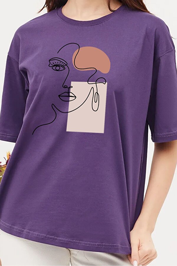 Unisex Make Up Siluet Baskılı Tasarım Tshirt - FLO 3 Al 1 Öde