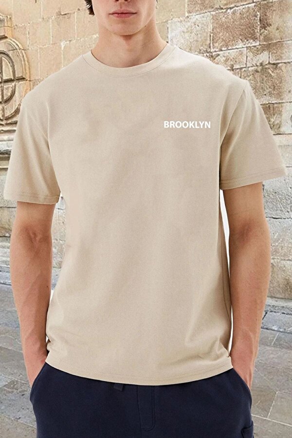 Unisex Brooklyn Baskılı T-shirt - FLO 3 Al 1 Öde