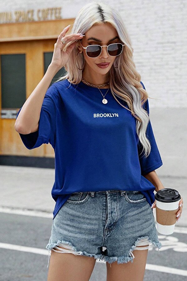 Unisex Brooklyn Baskılı T-shirt - 3 Al 1 Öde
