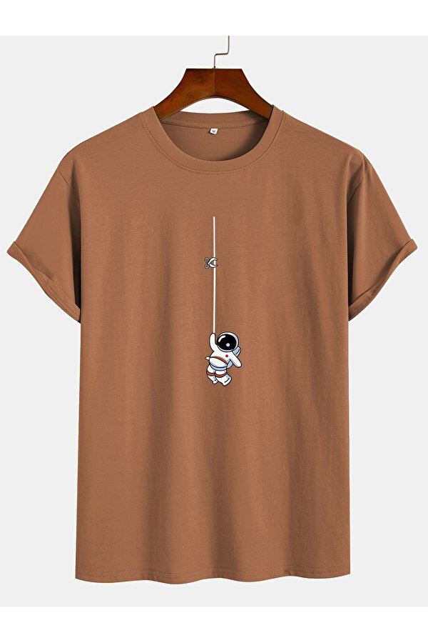 Unisex Mini Astranot Tasarım Basklı Tshirt - FLO 3 Al 1 Öde