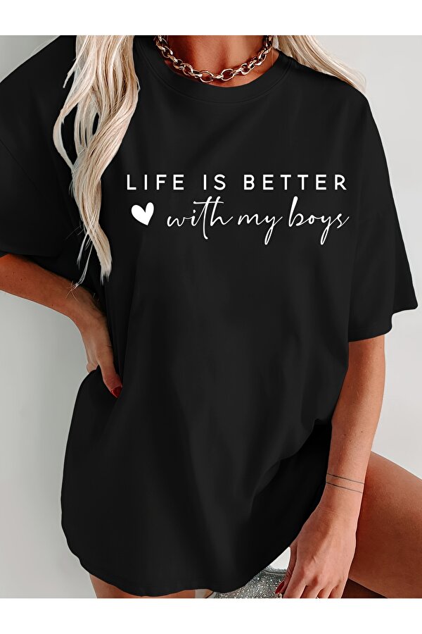 Life İs Better Baskılı Tasarım Tshirt - FLO 3 Al 1 Öde