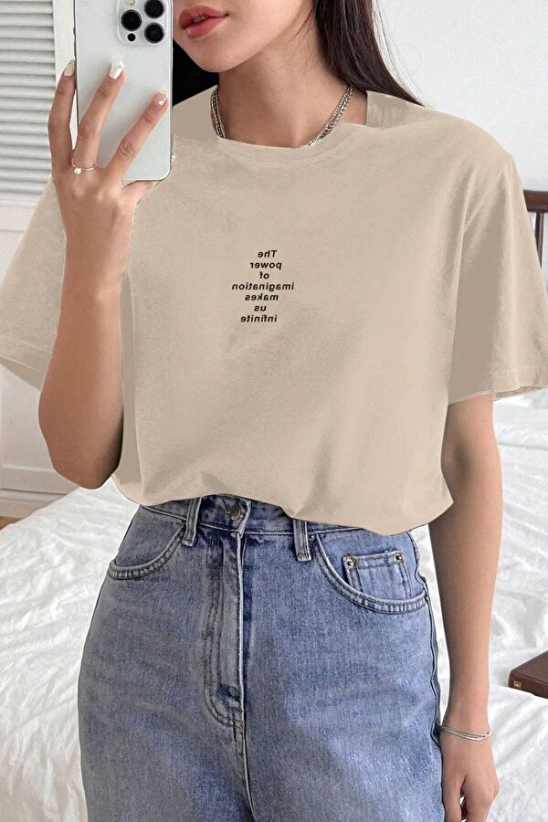 Unisex The Power Of Baskılı Tasarım Tshirt - FLO 3 Al 1 Öde