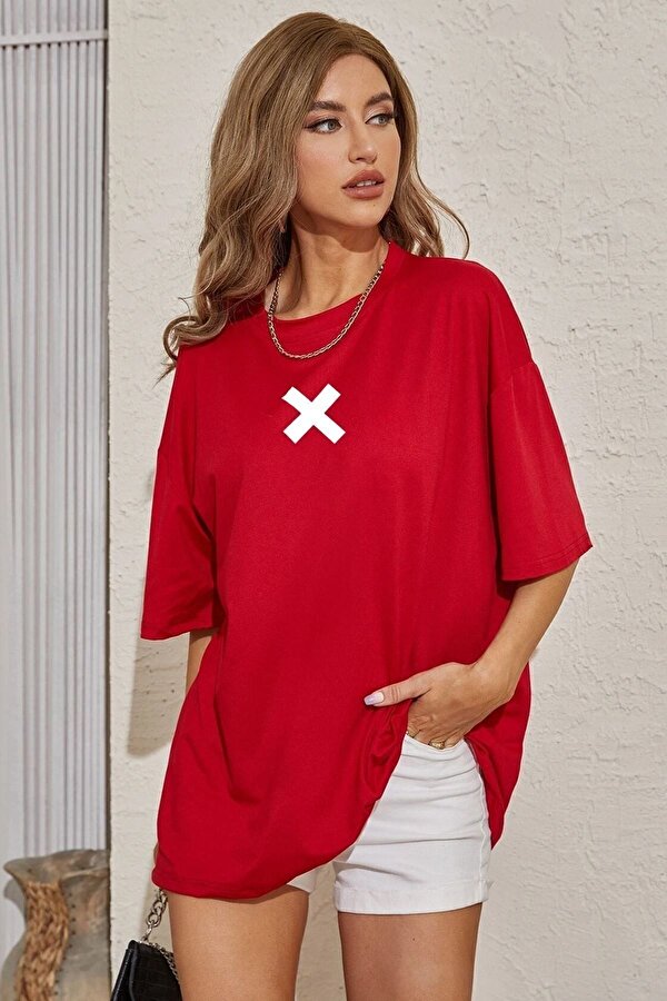 Unisex X Baskılı T-shirt - FLO 3 Al 1 Öde