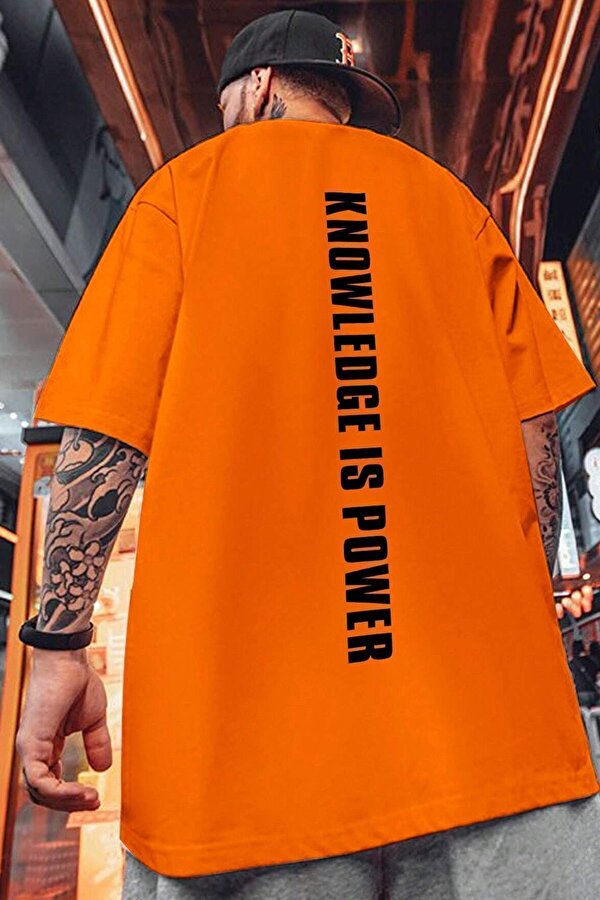Unisex Knowledge is Power Baskılı Tasarım Tshirt - 3 Al 1 Öde