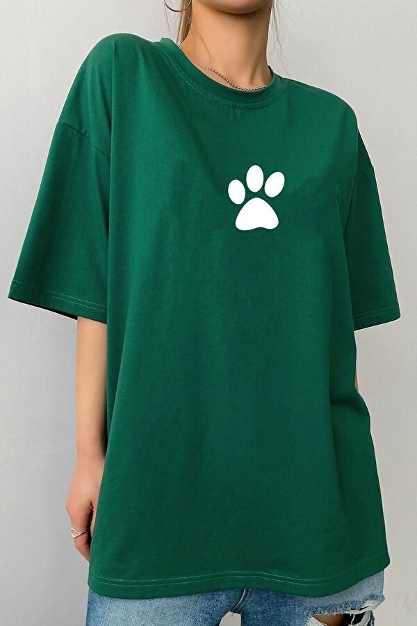 Unisex Paw Baskılı T-shirt - FLO 3 Al 1 Öde
