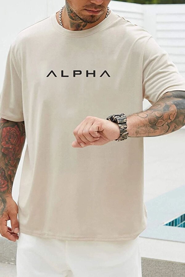 Unisex Alpha Baskılı T-shirt - FLO 3 Al 1 Öde