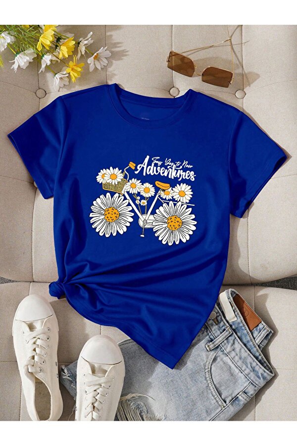 Adventures Baskılı Tasarım Tshirt - 3 Al 1 Öde