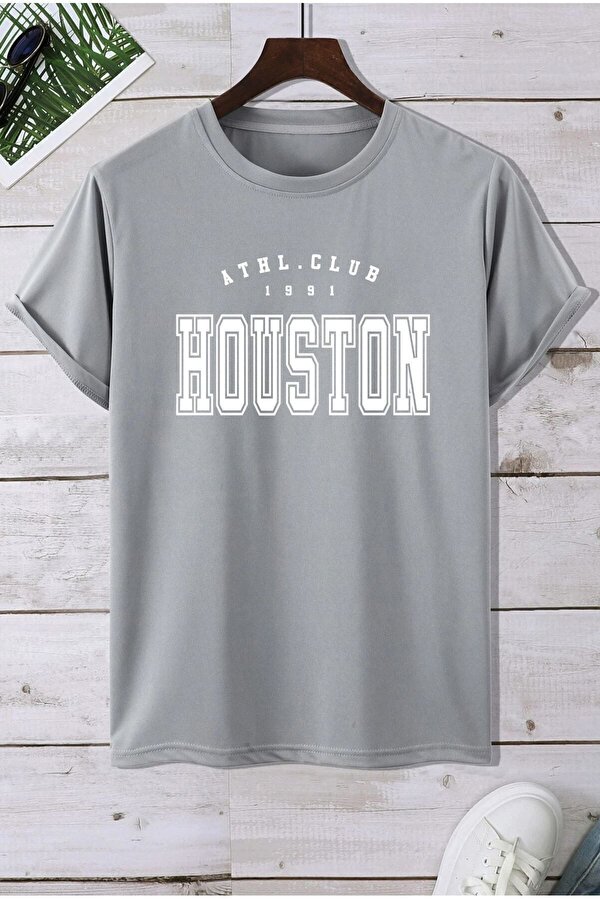 Houston Baskılı Unisex T-shirt - 3 Al 1 Öde