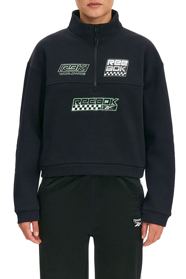 REEBOK Clothing Reebok Graphic 3/4 Zip Fleece Черный