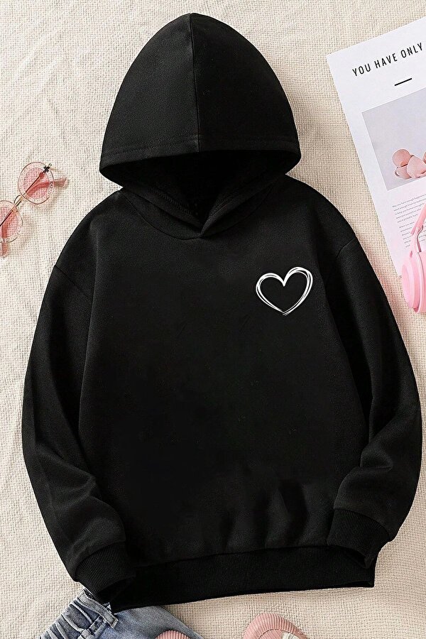 Çocuk Kalp Baskılı Sweatshirt - 3 Al 1 Öde