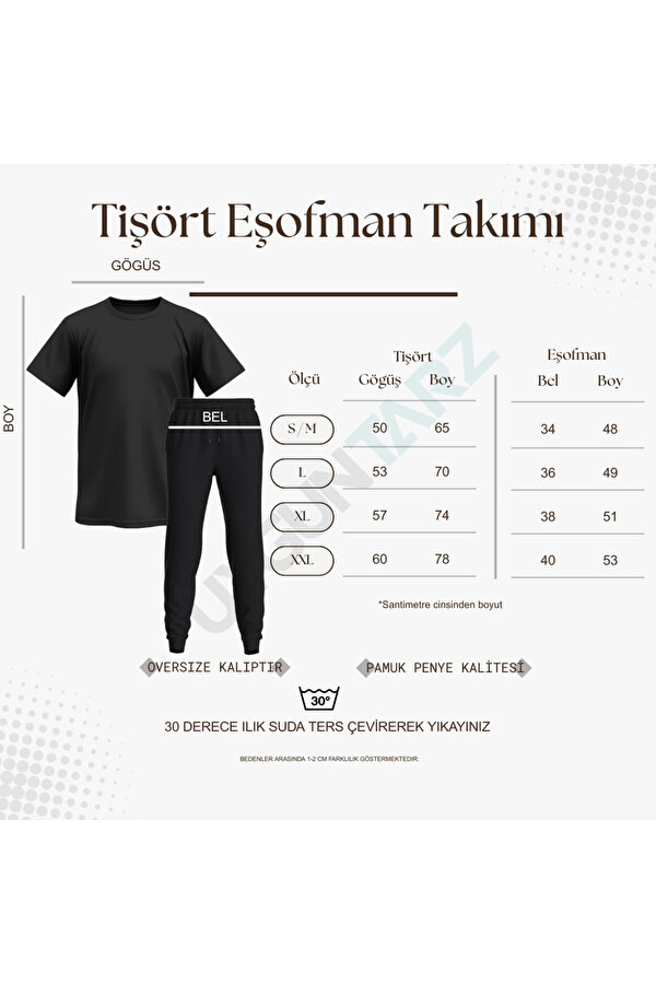 uyguntarz Unisex Yaramazlık Yapan Kediler Tasarım Basklı Tshirt Eşofman Takımı