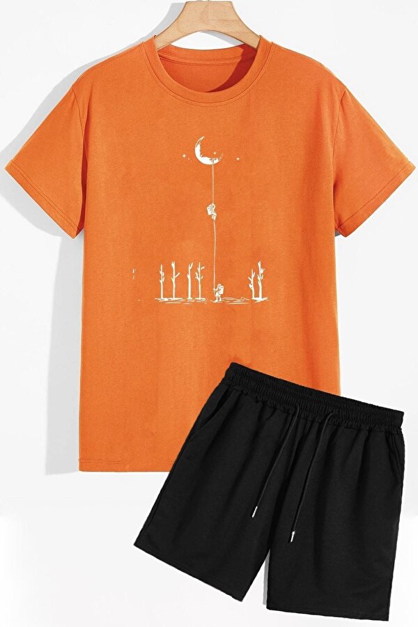 uyguntarz Uzay Temalı Şort T-shirt Eşofman Takımı