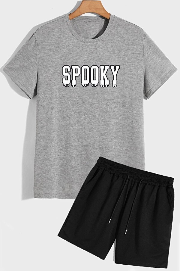 uyguntarz Rahat Tasarım Spooky Şort T-shirt Eşofman Takımı