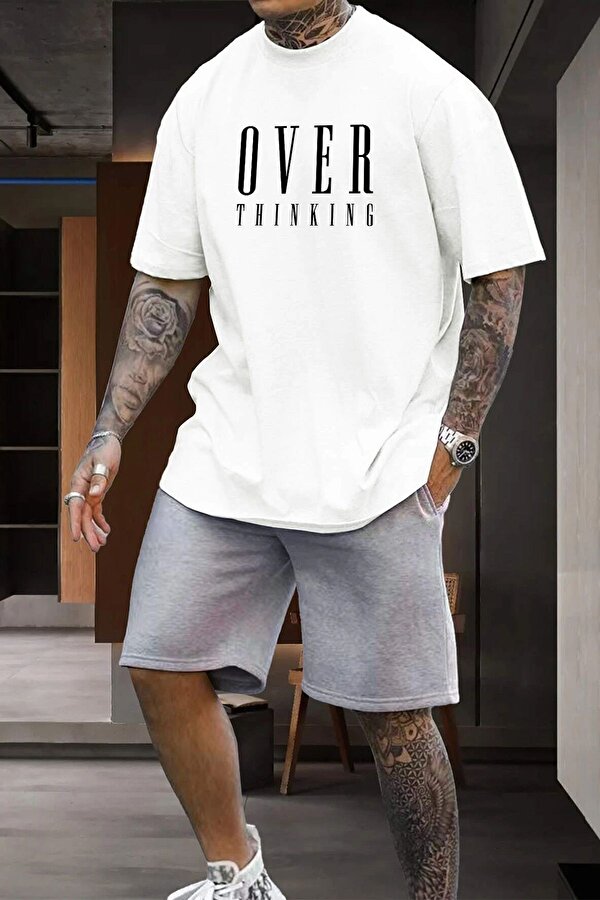 uyguntarz Unisex Over Baskılı Şort Takım