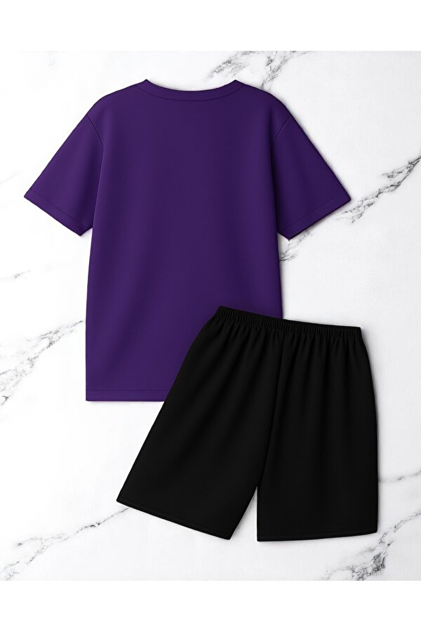 uyguntarz Unisex Pırlantalı Kadın Portresi Tasarım Basklı Tshirt Şort Takımı