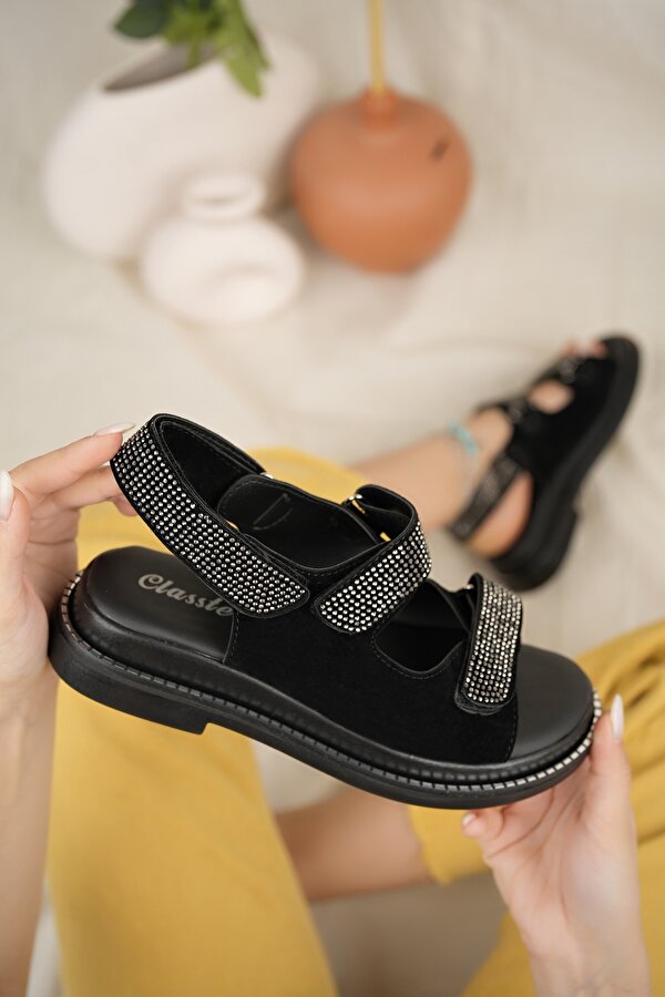 Khayt Valeria Anatomik Ortopedik Taşlı Günlük Kadın Sandalet