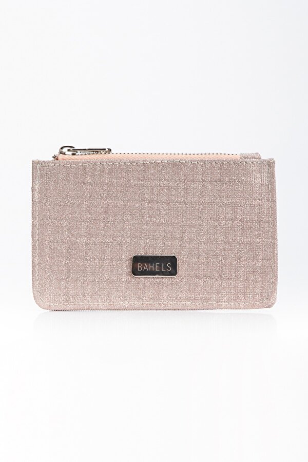 BAHELS Baby Pink Viral Simli Kartlık Cüzdan