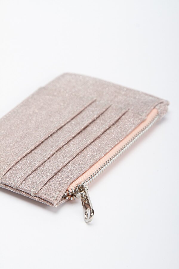 BAHELS Baby Pink Viral Simli Kartlık Cüzdan